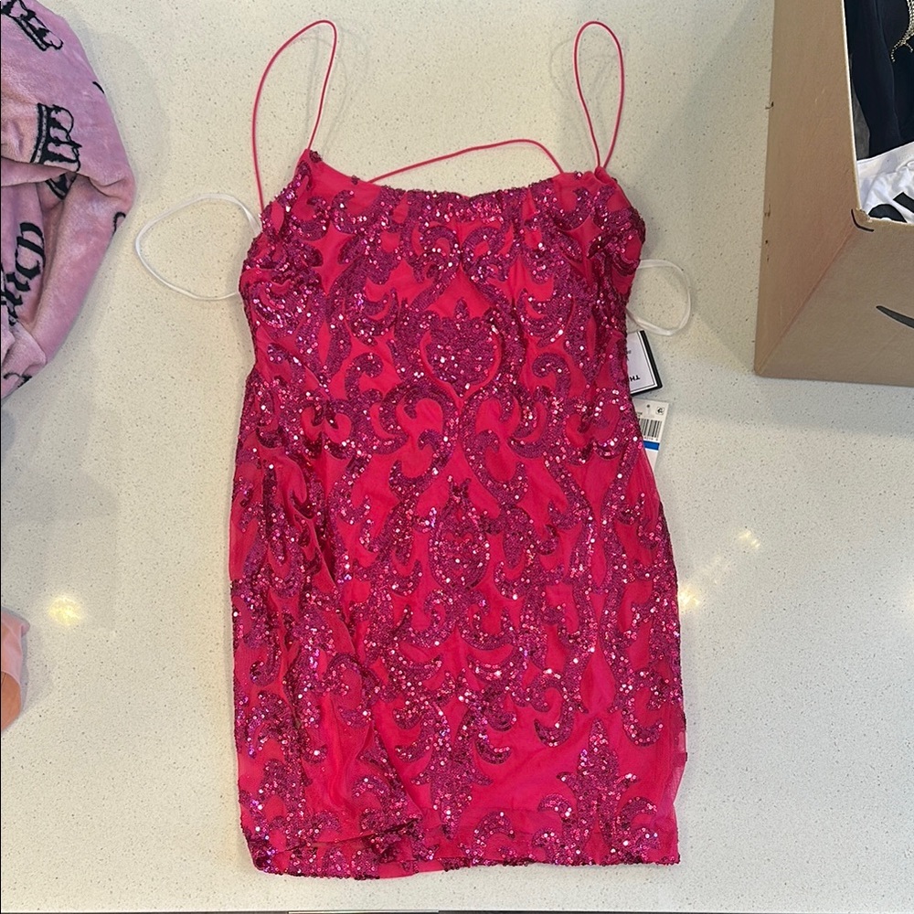 Pink Sequin Dress